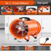 Zhuchuangjingpin 12-inch Handheld Axial Flow Fan CN Plug (adapter Included)