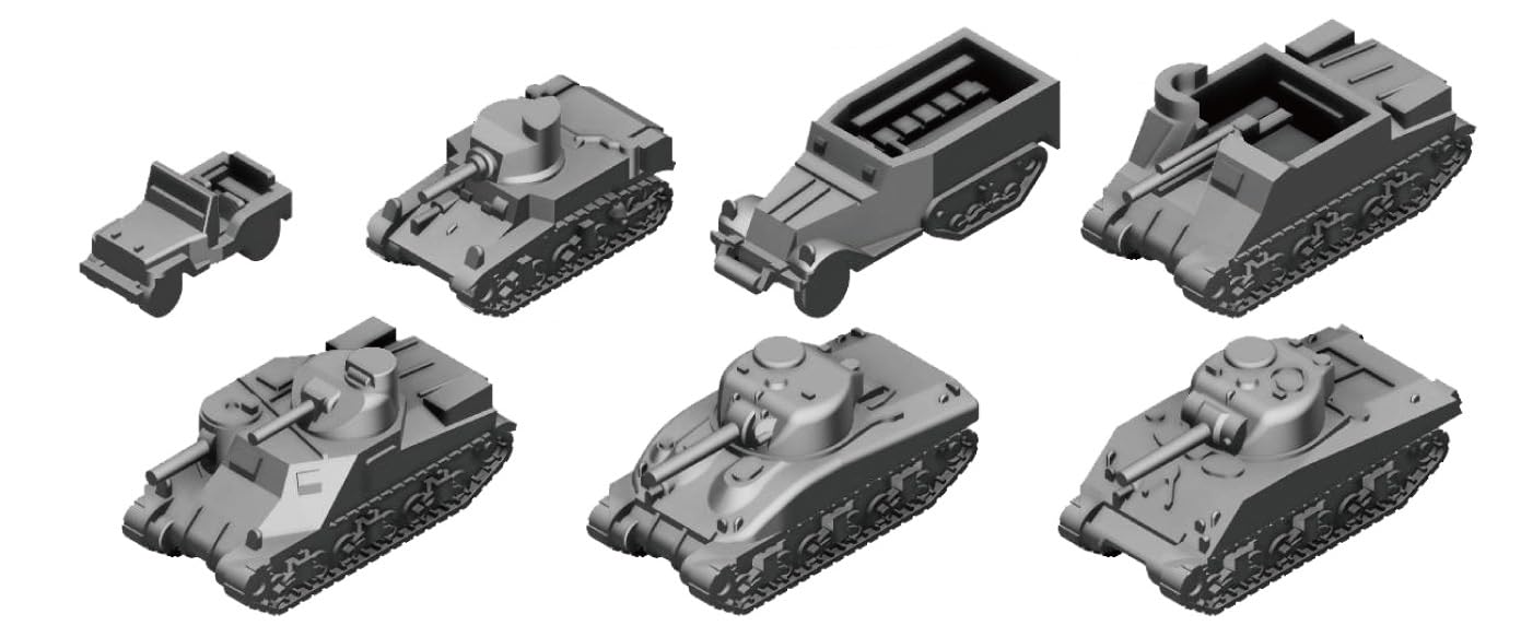 

Pit Road 1/700 MI Series World War II U.S. Military Vehicle Set 1 Plastic Model Kit MI07