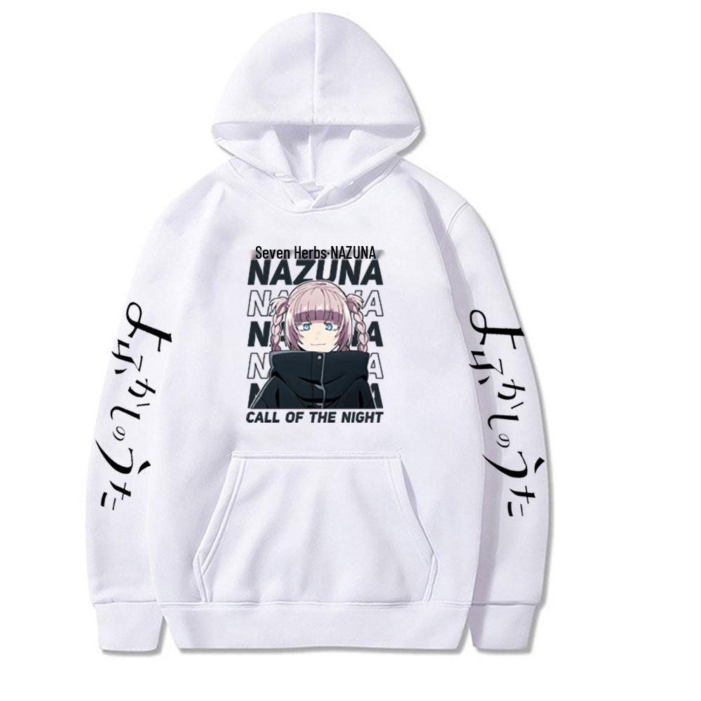 NAZUNA Cartoon-Print Plus Size Hoodie, Harajuku Streetwear Sportswear