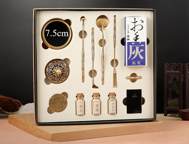 

Набор для благовоний из чистой меди с лопаткой для благовоний и подарочной коробкой