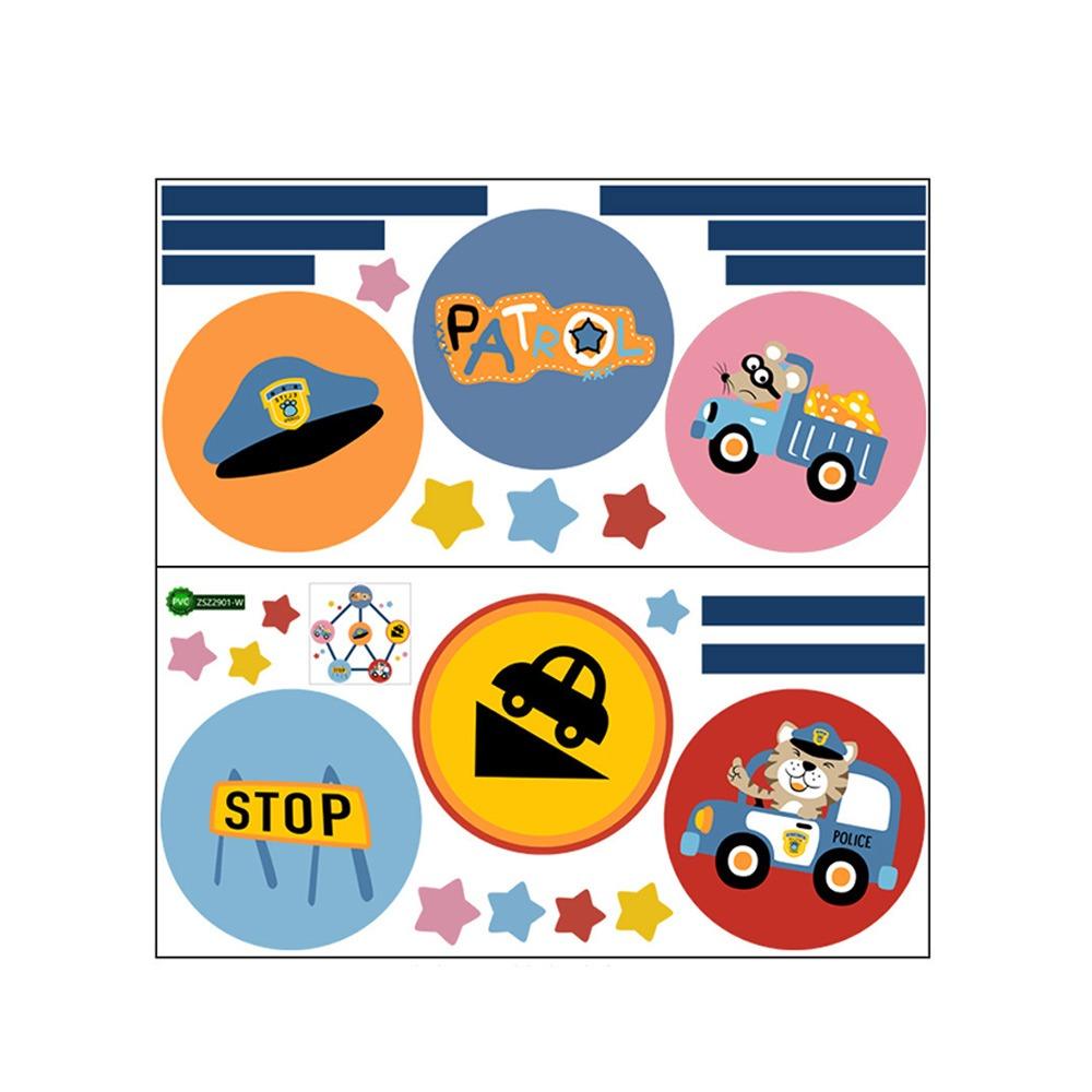 

Multicolor Cartoon Number Grids Self-adhesive Wall Art Creative Flooring decals Nursery ZSZ2901