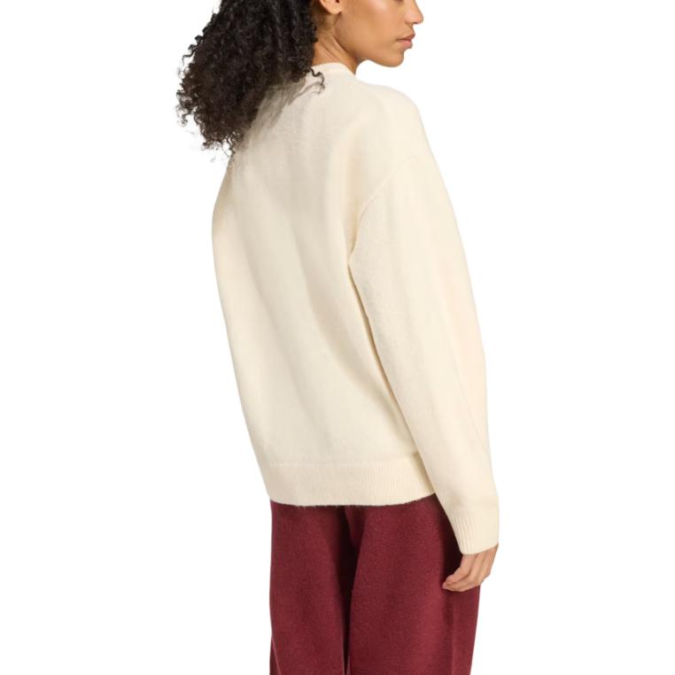 adidas Originals Knitted Athletic Department Comfortable Versatile Loose Fit Crew Neck Sweater Women Sweater KF2339