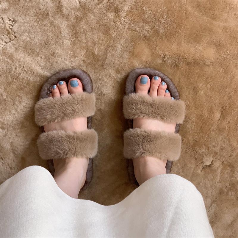 Podzimní a zimní plyšové pantofle Dámské módní teplé pantofle Domácí volnočasové plyšové pantofle