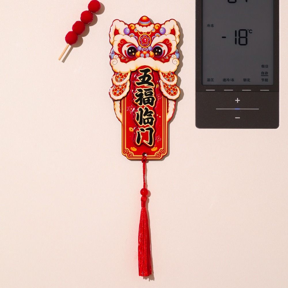 Chinese Style Spring Festival Magnet Red Refrigerator Decorative Magnet Spring Festival