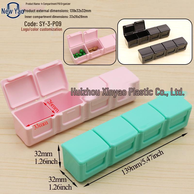 Seven-Day Pill Organizer: Morning, Noon, Night Portable Capsule Case with Large Capacity