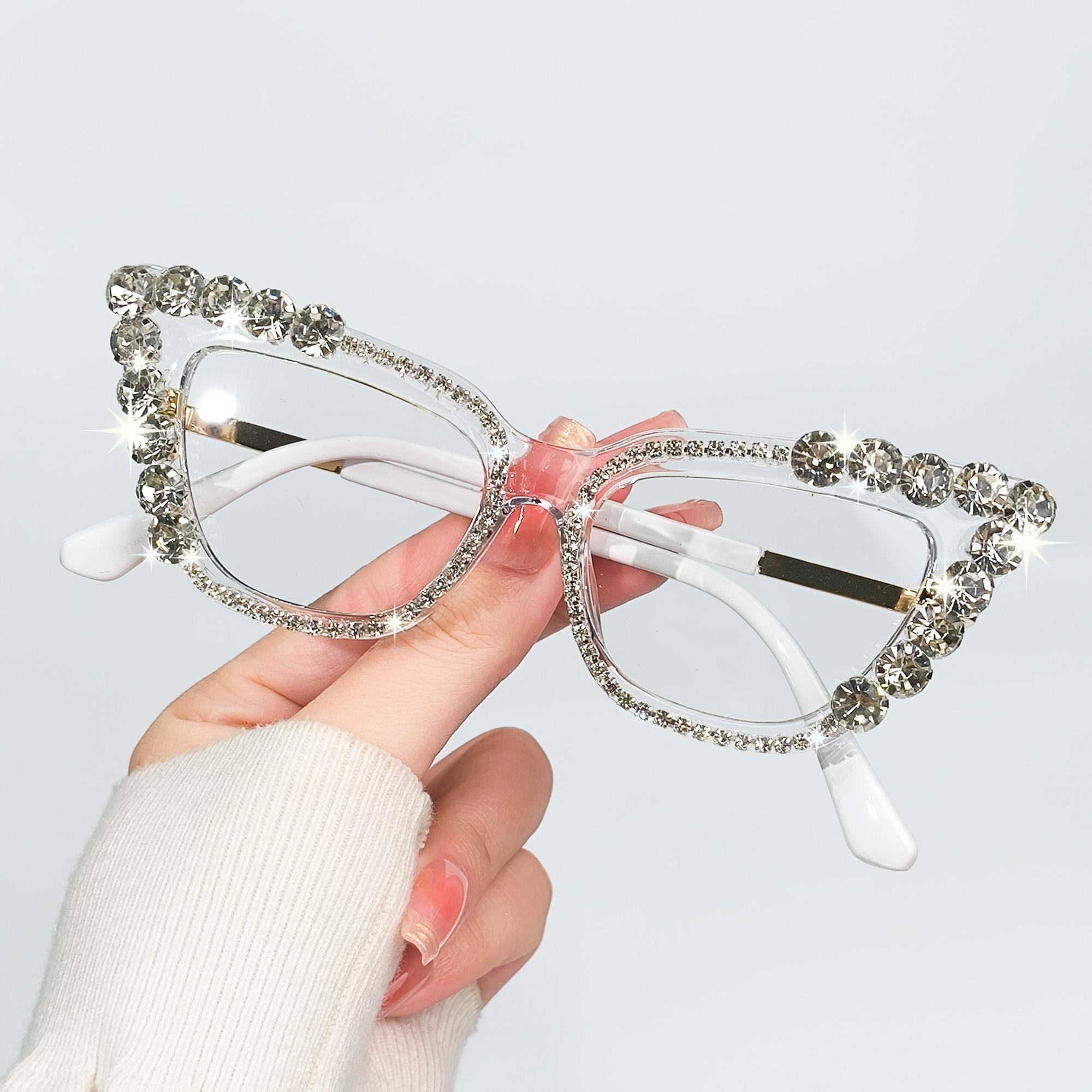 

Casual Fashion Clear Lens Cat Eye Glasses Computer Glasses Spectacles for Women Men