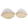 2Pcs Food Serving Tent Basket Fly Skeeter Insect Resistant Bamboo Basket With Dish Mesh Cover
