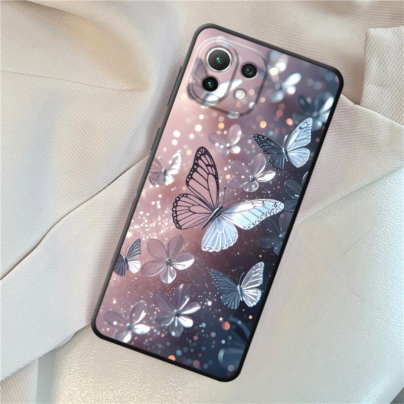 Funda Phone Cover Case for Xiaomi Mi 11 10T 13 Lite 14 12 12T Pro 11T 12X 15 Pro Creative Cartoon Butterfly