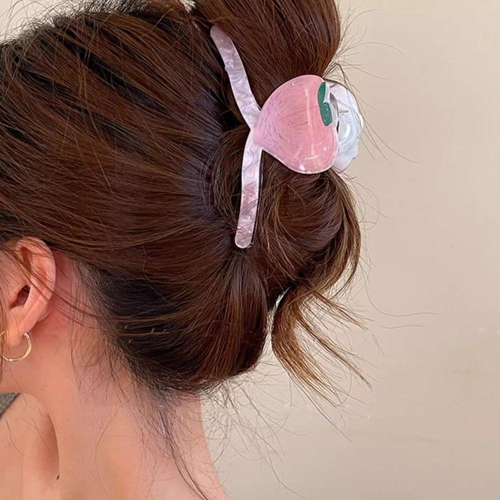 

Rainbow Fruit Hair Claw Bowknot Flower Hair Clip Creative Rainbow Shark Clip Party