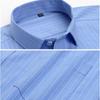 Męska koszula w paski T-shirty biznesowe Casualowa luźna koszula wierzchnia na guziki Jednolity kolor Rozciągliwa bielizna Długi rękaw Cienka góra Odzież męska