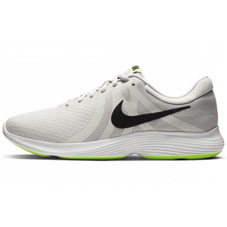 Nike Revolution 4 Comfortable Simple Fabric Cushioning Non-Slip Breathable Lightweight Low-Top Casual Running Shoes Men Sneaker Gray Green 908988-019
