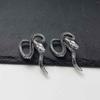 Men's Retro Silver Python Snake Pendant Necklace