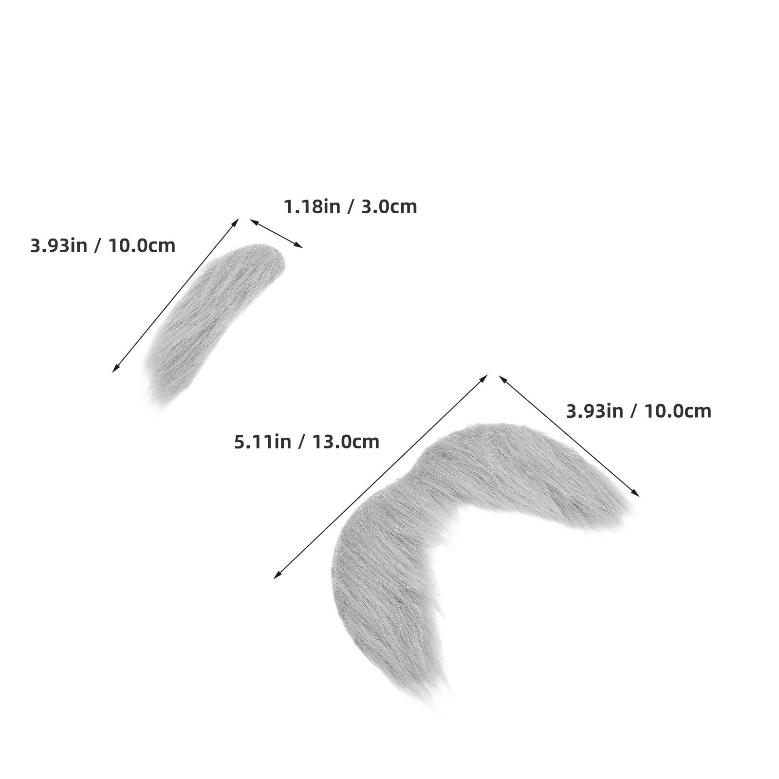 3 шт. Костюмная борода для смешного Хэллоуина, накладные усы и брови, аксессуары для мужчин