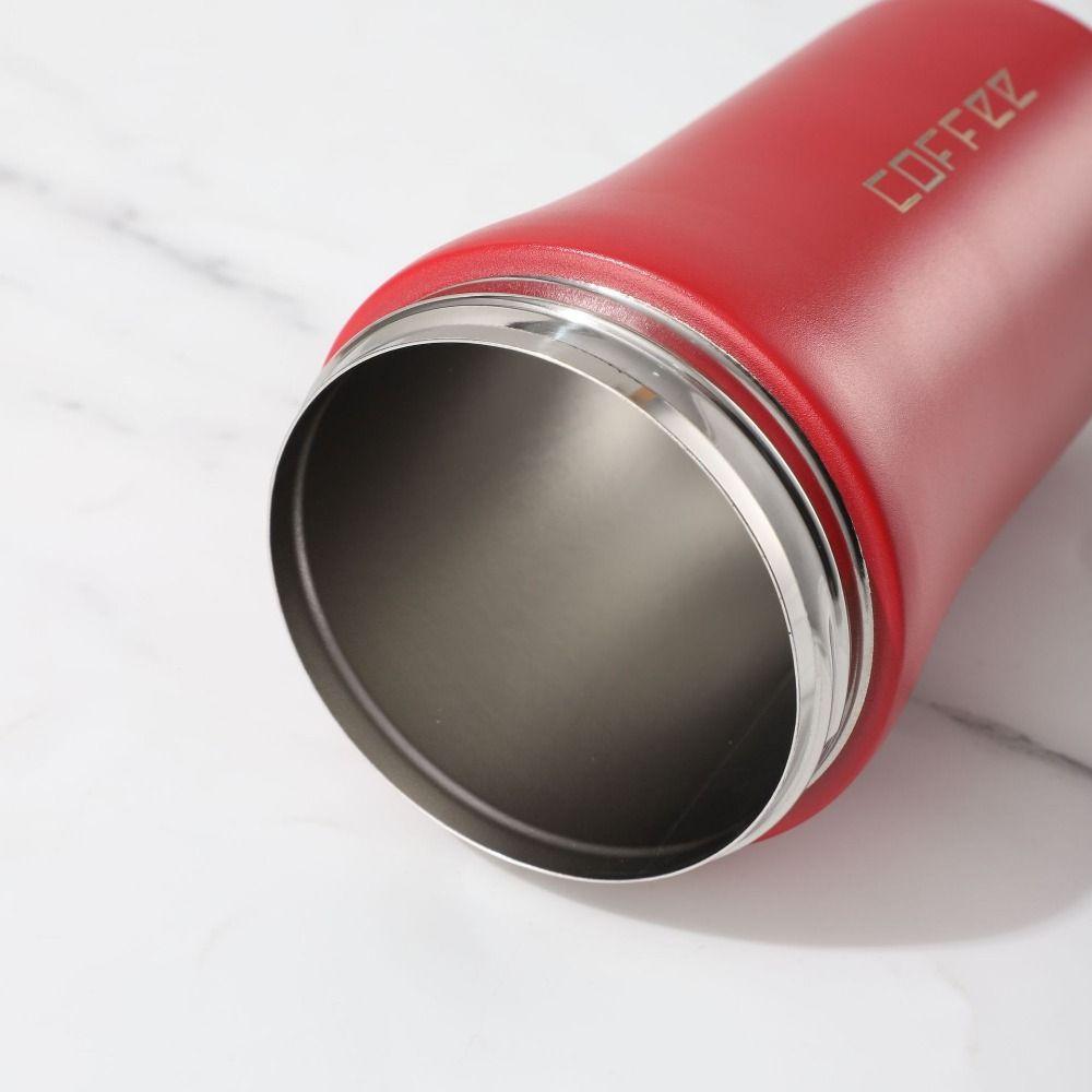 420ml Capacity Coffee Cup Flip Lid Water Bottle Creative Insulated Thermo Cup Women Men