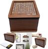 Money Box With Counter Minimalist Wooden Craft For Home Brown