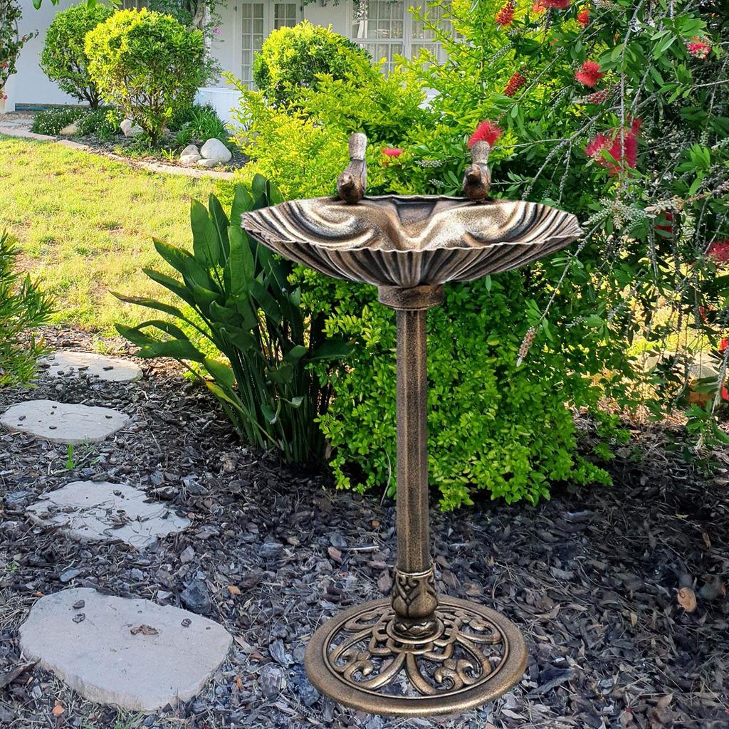 Base per Fontana per Uccelli da Giardino Fontana per Uccelli Ornamento Multifunzionale Stante Espressioni del Cortile