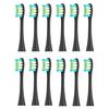 Set of 12 Replacement Sonic Electric Toothbrush Heads for Oclean X/X PRO/Z1/F1/One/Air 2/SE Brush Nozzles (12 Gray) (12 Black)