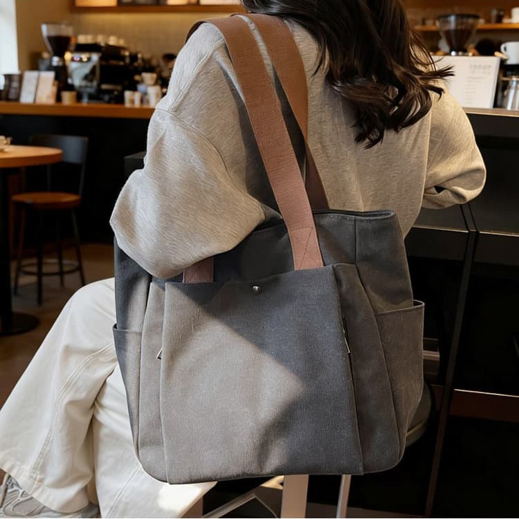 Large capacity canvas tote bag women's shoulder bag