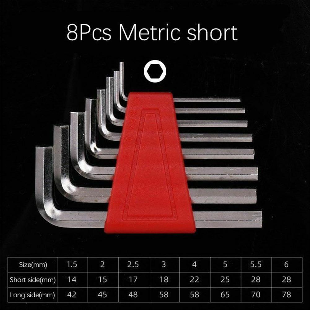 Compact Hex Wrench Set Metric and Inch Sizes for Home and Workshop