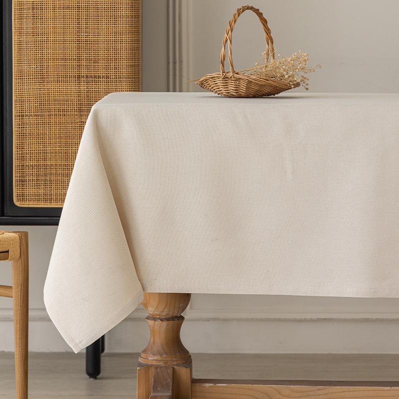 

Однотонная льняная водонепроницаемая пылезащитная и антистатическая прямоугольная скатерть-протектор для кофейного и обеденного стола, домашний декор 140*220cm