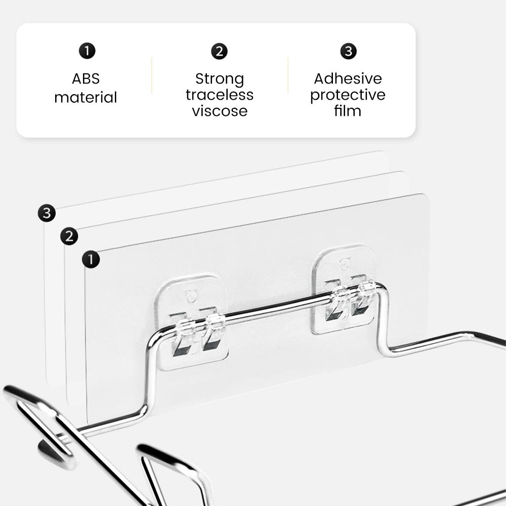 2Pcs Trash Rack for Kitchen Stainless Steel Hanging Garbage Bags Holder Cabinet Trash Bag Storage Holder Kitchen Gadgets