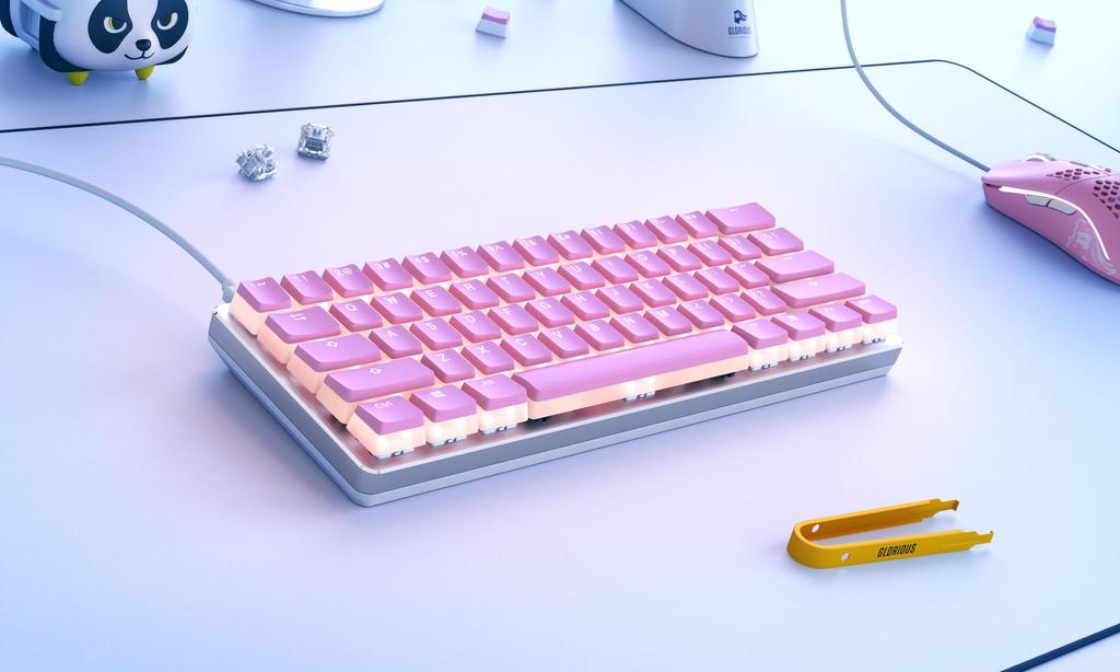 Glorious Aura Keycaps V2 Pixel Pink 145 Keycap Set for Mechanical Keyboard KB685 - GLO-KC-AURA2-P