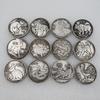 Antique handicrafts, brass material, twelve zodiac animals, silver dollars, commemorative coins, commemorative medals
