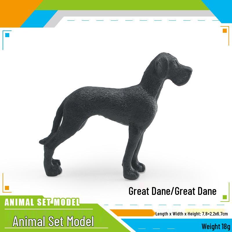 Cross-Border Dog Model Toys: Dalmatian, Sheepdog, American Bully, Great Dane, Saint Bernard, Puppy, Mixed Breed