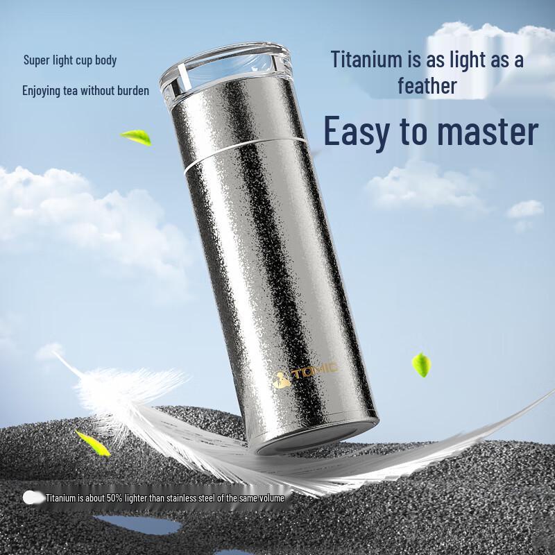 TOMIC Pure Titanium Tea Infuser Vacuum Flask