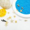 Julie Wang 20PCS 0.2-0.5 inches Tiny Small Miniature Natural Starfish Micro-Landscape Beach Wedding Nautical Ornament Shells Resin Craft DIY Vase