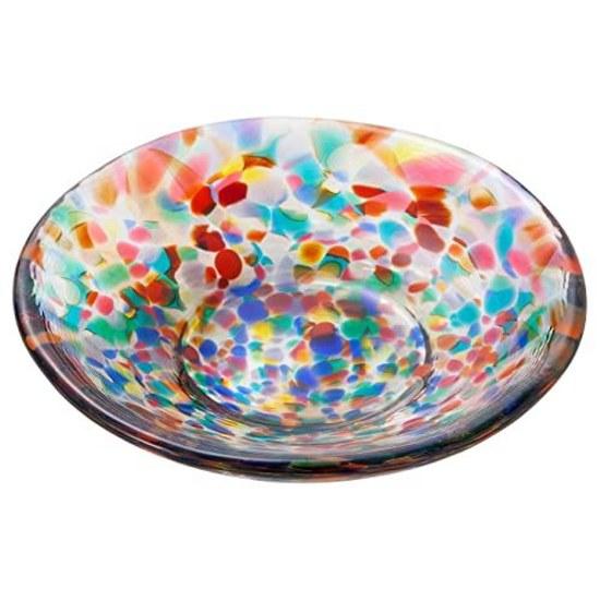 ADERIA Tsugaru Biidoro Colorful Small Plates Nebuta Night Festival Made Japan Gift Box Included Stylish Serving Tableware Glass Japanese Sweets Women