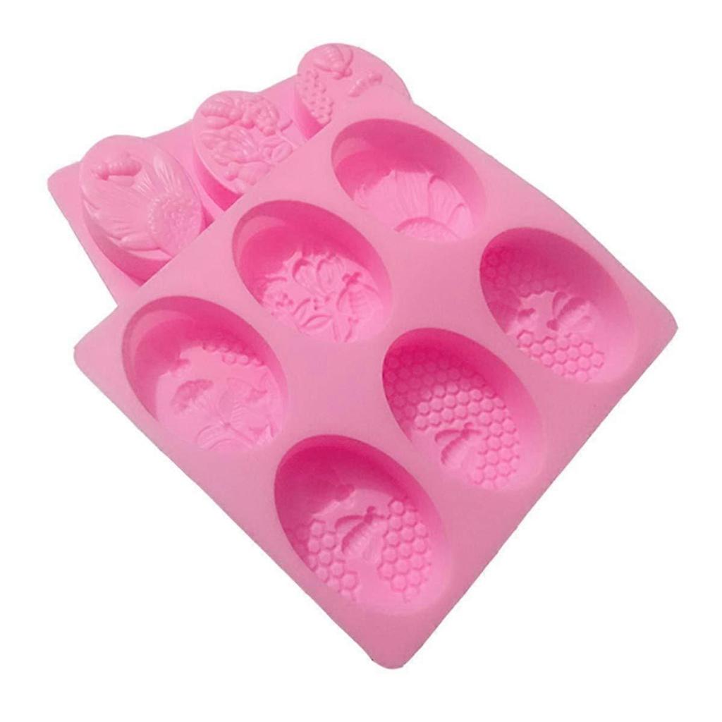 3D Honeycomb Silicone Soap Fondant Mould 6 Holes Cake Muffin Mold Pudding Cupcake Candle Baking Tray Mold