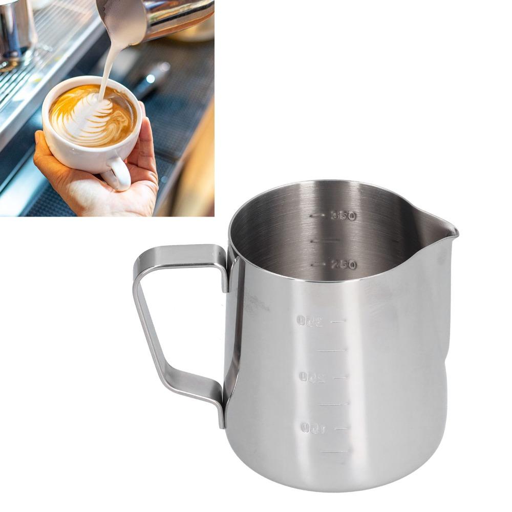 Stainless Steel Frothing Pitcher With Scale Frothing Jug Coffee Pitcher  Milk Steaming