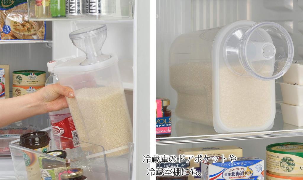 Inomata Chemical Refrigerator Rice Made In Clear (Inomata-K) Container, 2kg, Japan, 1247,