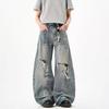 JYL Mens Denim Shorts Summer Cargo Elastic Waist American Street Pants