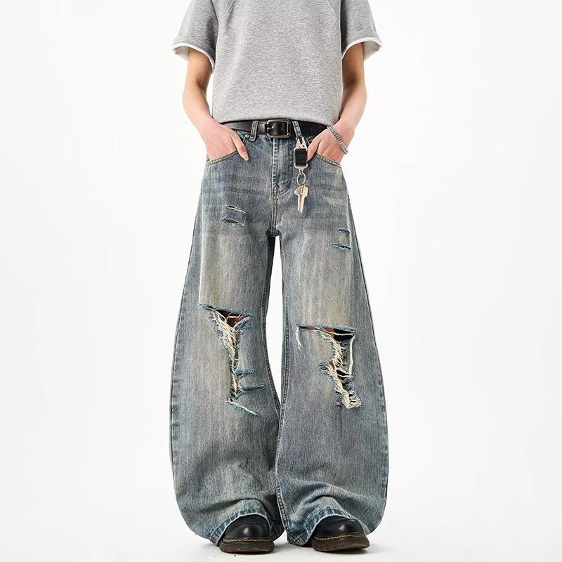 JYL Мужские джинсовые шорты Летние Карго Эластичный пояс Американский уличный стиль S