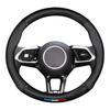 For Jaguar E-PACE F-PACE F-TYPE I-PACE XE XF XK XJR XJ XEL XFR XFL Car Carbon Fiber Anti-slip Steering Wheel Cover Accessories N4