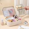 Three-in-One Makeup Bag - Double-layer, Easily Split, Large-capacity, Portable, Travel-Suitable Bathing and Storage Organizer