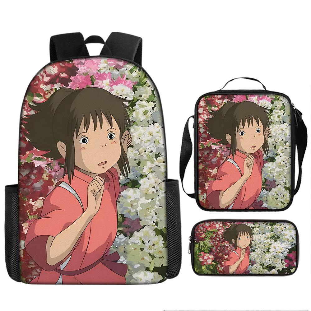 Elementary and Secondary School Students Spirited Away School Bag Hayao Miyazaki Children's Fashion Backpack Waterproof Large Capacity Backpack