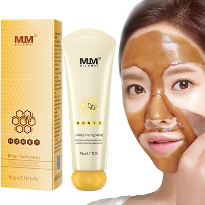 Honey Tearing Facial Mask verbessert Mitesser und feine Linien. Die Hautpflegemaske reinigt die Haut