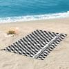 Chess Board Black and White Grid Checkered Beach Towel Soft Microfiber Quick Dry Absorbent Quick Towels For Pool