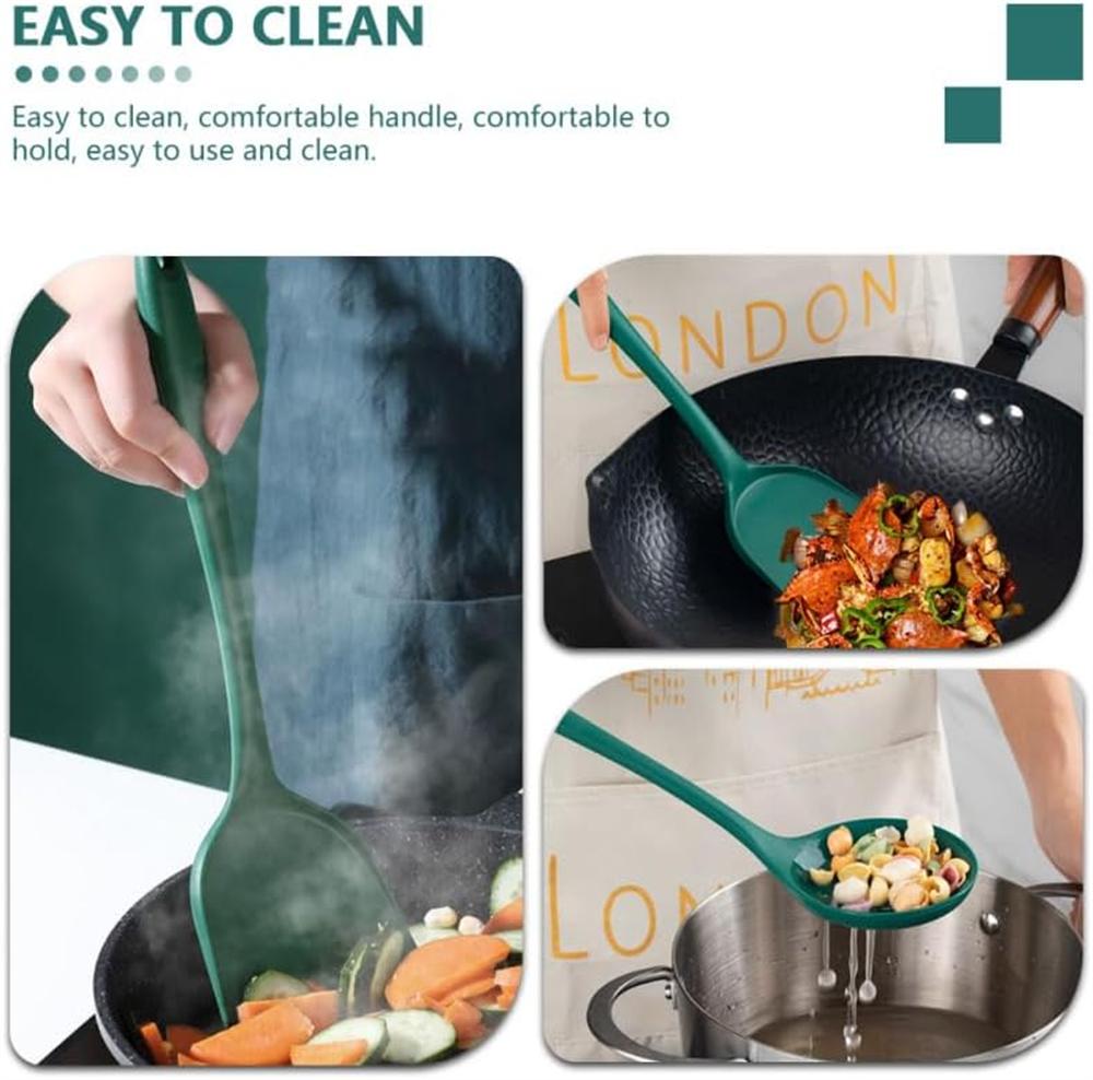 [5pcs Silicone Kitchen Utensils Set] Silicone Kitchen Utensils Set, 5pcs Non-Stick Cooking Tools, Including Turner, Spatula, Sou