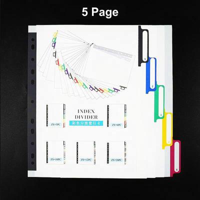 Office Filing Binders Index Dividers 5/10/20 Page Separadores Archivador A4 File Separators Writable Index Tab A4 Binder Divider