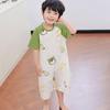 Boys' Summer Short-Sleeve Cotton One-Piece Pajamas - Anti-Chill Sleep Sack, A-Class Thin Style Homewear