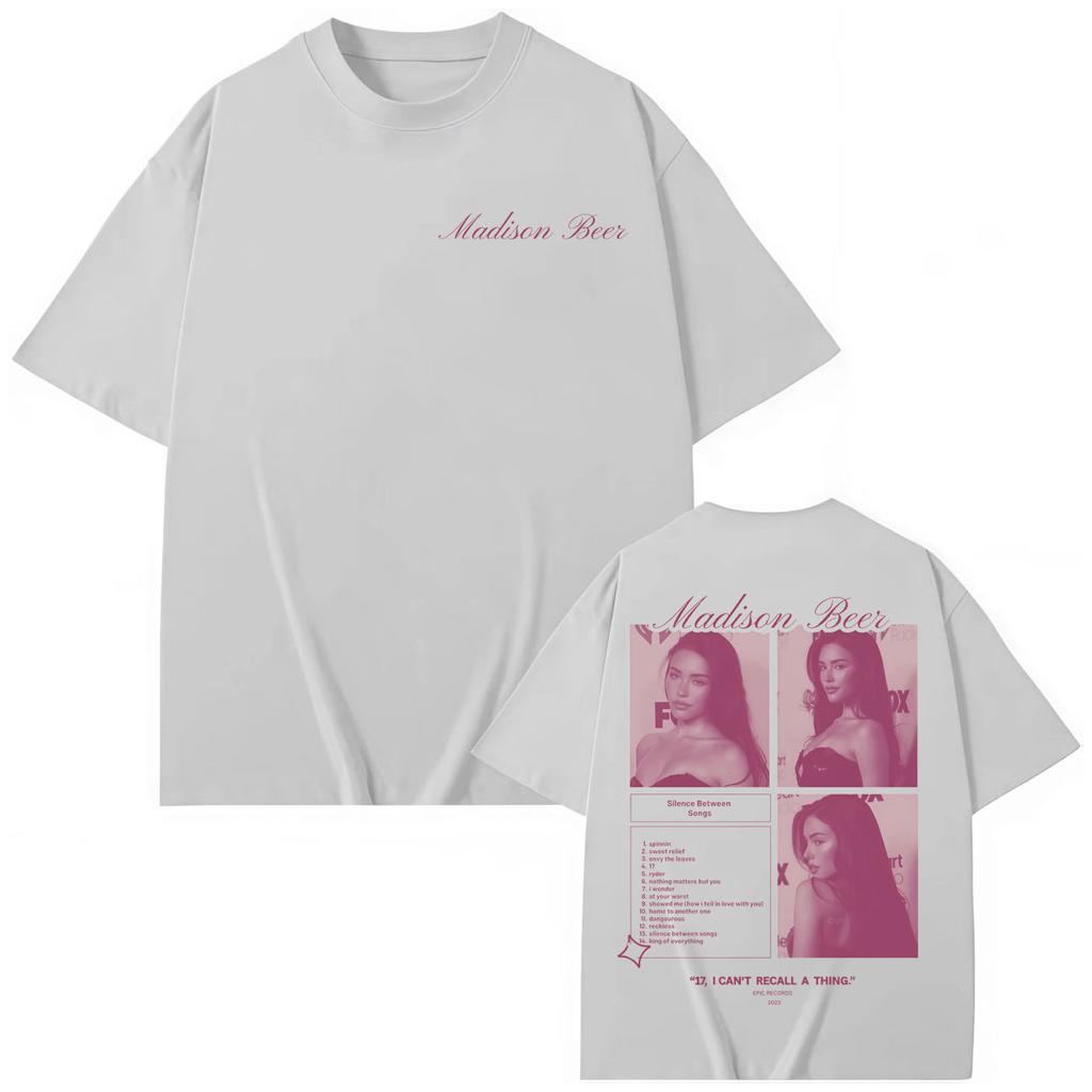 Singer Madison Beer The Locket Tour Graphic T Shirts Fashion Aesthetic Oversized T-shirt Men Women Short Sleeve T-shirts