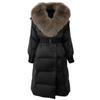 OFTBUY Winter Jacket Women Long Natural Real Raccoon Fox Fur Collar White Duck Down Coat Belt Thick Warm Casual Outerwear