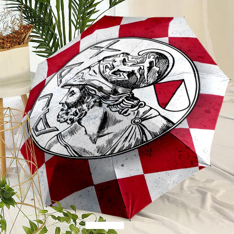 Ajax FC Umbrella with Automatic Open/Close & Self-8-Rib Heavy-Duty Umbrella, Compact Travel Umbrella Suitable for Outdoor