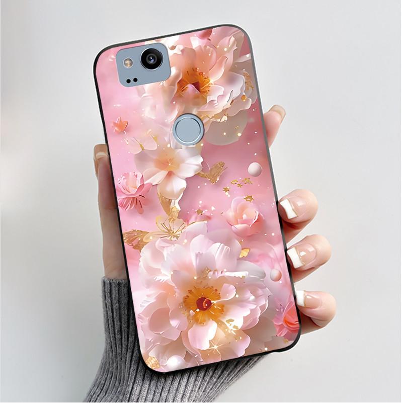 Pattern Case For Google Pixel 2 XL Pixel2 Funda Soft Silicone Shell For Google Pixel 1 XL Pixel1 Cover Cute Flower Casing Coque