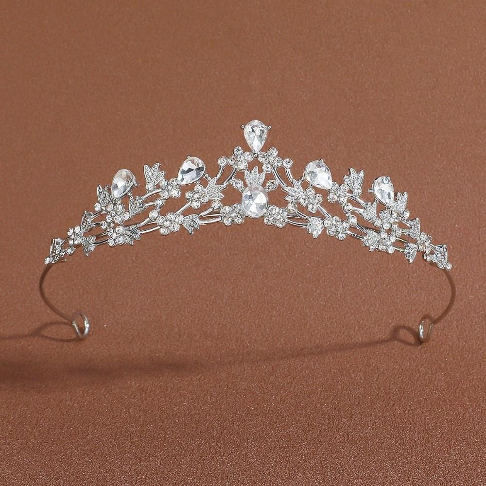 Sparkling Rhinestone Crown Headwear Adult Princess Tiara Wedding Ceremony Hair Accessories Prom