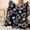 Love Series Flannel Throw Blanket Lightweight, Soft & Warm, Cozy for Home, Window Seat Decor, Perfect Valentine's Day Gift